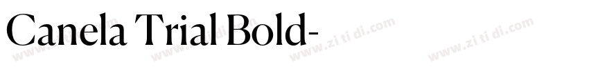 Canela Trial Bold字体转换